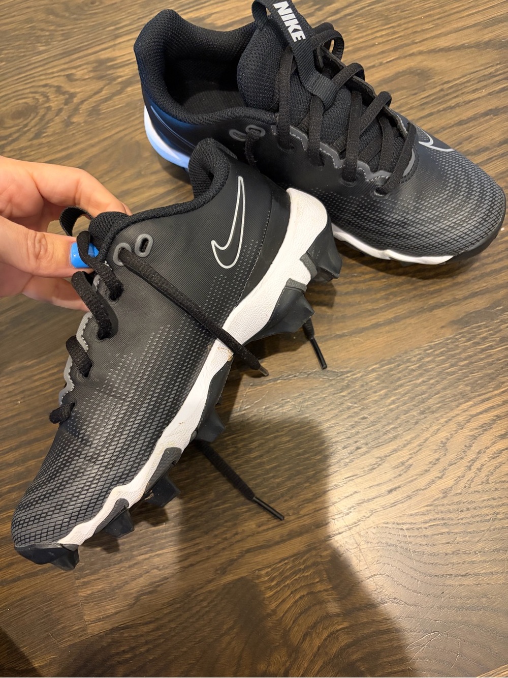 Nike Kids Black and White Turf/Football/Soccer Sneakers